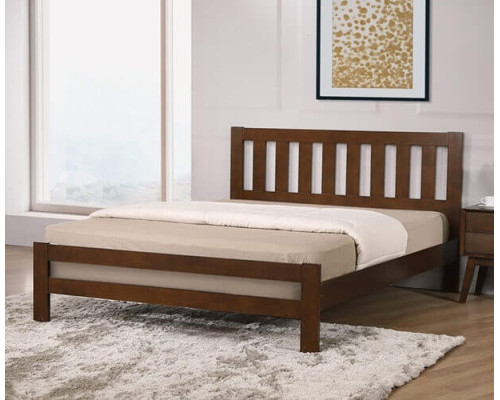 Kempton Hardwood Rustic Oak Wood Bed by Heartlands Furniture