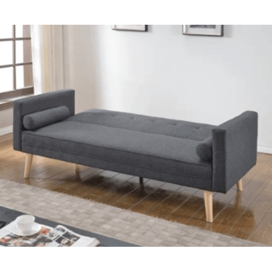 Paris Dark Grey Linen Sofa Bed by Heartlands Furniture | Guest Beds (by Bedz4u.co.uk)