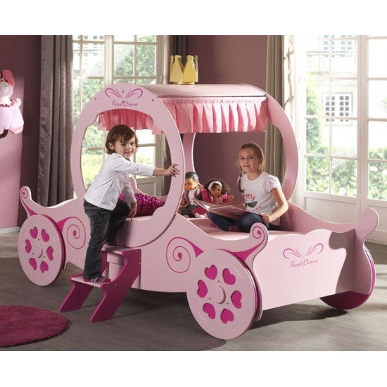 Girl s Princess Pink Carriage Bed | Kids Beds (by Bedz4u.co.uk)