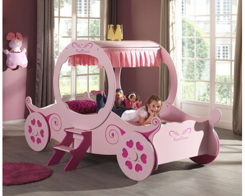 Girls Princess Pink Carriage Bed by The Artisan Bed Company