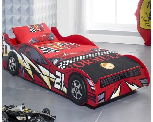 No 21 Single Red Novelty Racing Car Bed by Artisan Beds