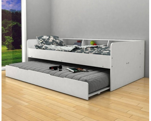 Kudl White Wooden Daybed with Trundle by Kidsaw