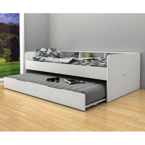 Kudl White Wooden Daybed with Trundle by Kidsaw | Guest Beds (by Bedz4u.co.uk)