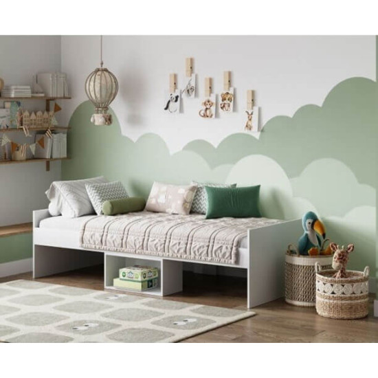 Kidsaw KUDL Flash white single 3ft cabin bed with storage