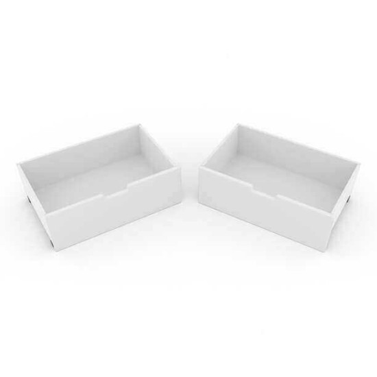 Kidsaw KUDL Flash white single 3ft cabin bed with storage drawers