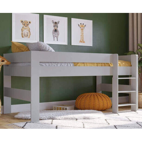 Kidsaw KUDL grey mid sleeper with under bed storage