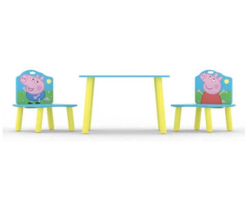 Peppa Pig Kids Table and Two Chair Set by Kidsaw