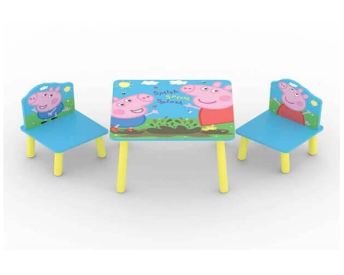 Peppa Pig Kids Table and Two Chair Set by Kidsaw