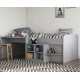 Kidsaw grey wood pilot cabin bed with shelves