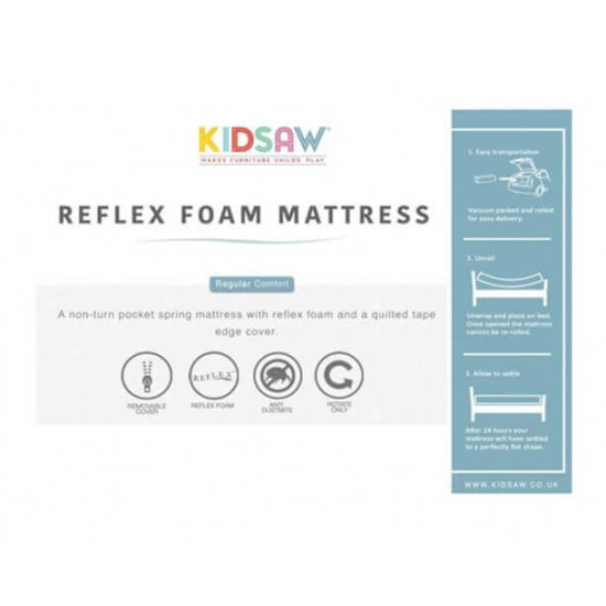 Kidsaw reflex foam standard single starter mattress
