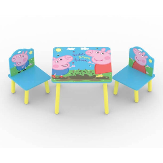 Peppa Pig Kids Table and Two Chair Set by Kidsaw | Kidsaw Bedroom Range (by Bedz4u.co.uk)