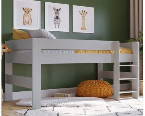 Kudl Grey Mid Sleeper Wooden Bed by Kidsaw