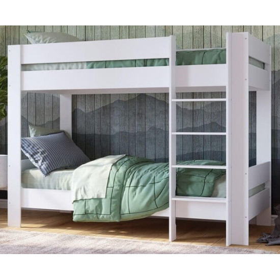 Kudl White Wood Bunk Bed by Kidsaw | Kidsaw Bedroom Range (by Bedz4u.co.uk)