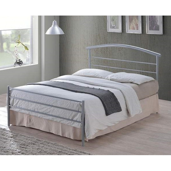 Brennington Silver Metal Bed Frame | Metal Beds (by Bedz4u.co.uk)