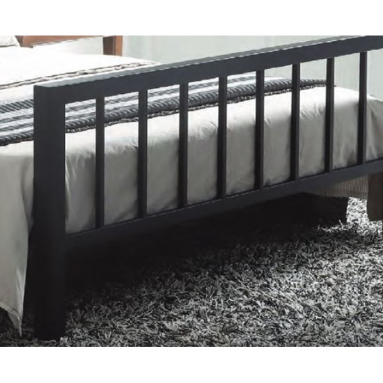 Metro Black Modern Metal Bed Frame | Metal Beds (by Bedz4u.co.uk)