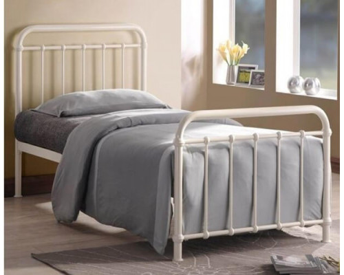 Miami Ivory Classic Metal Bed Frame