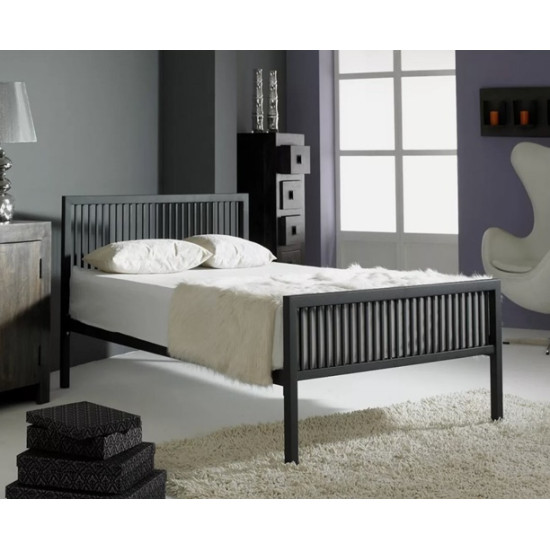 Linwood Black Single Shaker Style Metal Bed Frame | Single Beds (by Bedz4u.co.uk)