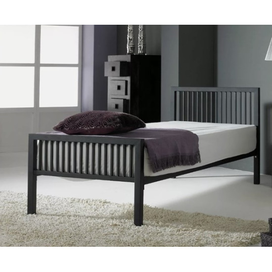 Linwood Black Shaker Style Metal Bed Frame | Metal Beds (by Bedz4u.co.uk)