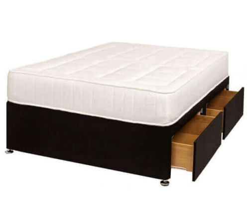 Cosiflex Damask Mattress Divan Set with Black Chenille Base