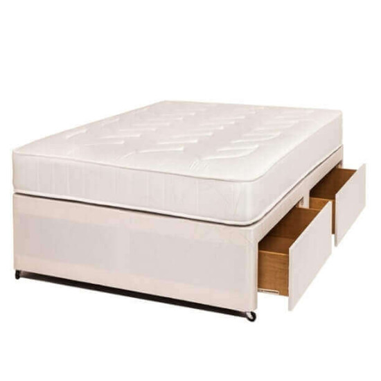 Monarch Beds Sapphire firm orthopaedic damask quilted divan set mattress