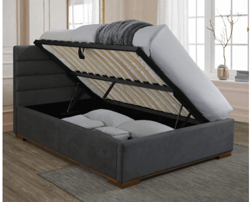 Mayfair Dark Grey Fabric Ottoman Bed