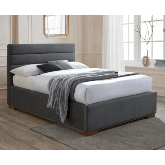Mayfair Dark Grey Fabric Ottoman Bed | Storage Beds (by Bedz4u.co.uk)