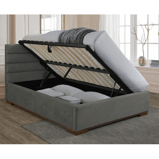 Mayfair Light Grey Fabric Ottoman Bed | Storage Beds (by Bedz4u.co.uk)
