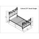 Oxford Traditional Single Ivory White Metal Bed with Brass Finials | Single Beds (by Bedz4u.co.uk)