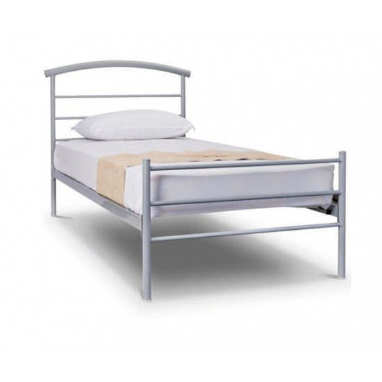 Brennington Single Silver Metal Bed Frame | Single Beds (by Bedz4u.co.uk)