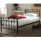 Oxford/Atlas Traditional Black Metal Bed with Chrome Finials | Metal Beds (by Bedz4u.co.uk)