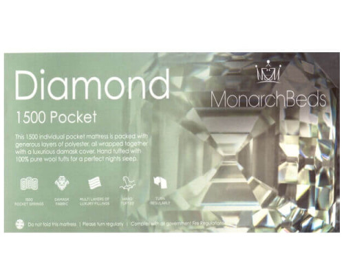 Diamond 1500 Pocket Sprung Mattress by Monarch Beds
