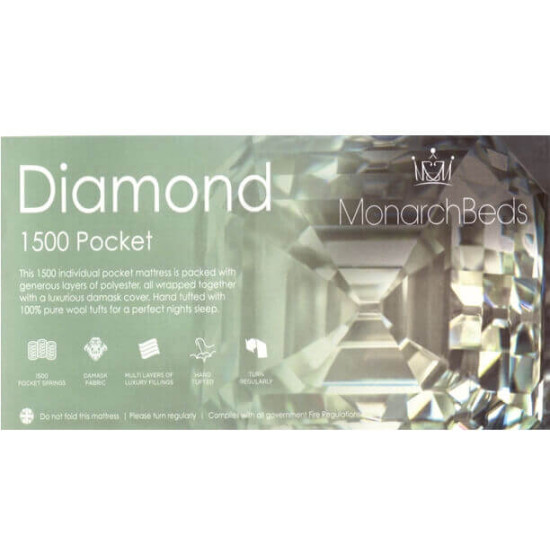 Diamond 1500 Pocket Sprung Mattress by Monarch Beds | Mattresses (by Bedz4u.co.uk) Diamond 1500 Pocket Sprung Mattress by Monarch Beds | Mattresses (by Bedz4u.co.uk)