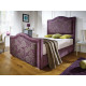 Sovereign Purple Floral Upholstered Bespoke Bed Frame | Handmade Fabric Bed Frames (by Bedz4u.co.uk)