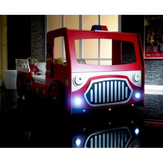 Kids' novelty red fire engine bed for a themed bedroom