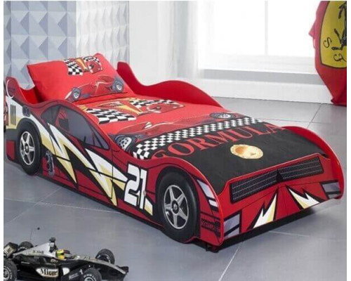 No 21 Single Red Novelty Racing Car Bed by Artisan Beds
