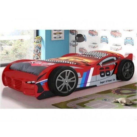 The Artisan Bed Company Red No. 88 Turbo racing car bed frame for kids