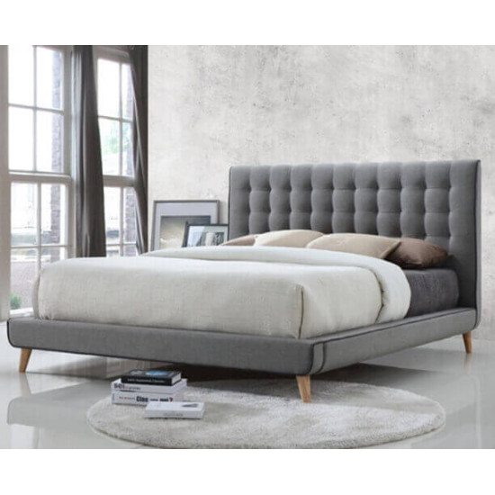 Contemporary Emily Grey Fabric Button-Tufted Bed artisan-beds-emily-modern-grey-fabric-bed-hand-tufted-headboard