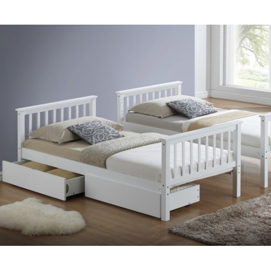 Calder White Bunk Bed with Storage Drawers by Artisan | Bunk Beds (by Bedz4u.co.uk)