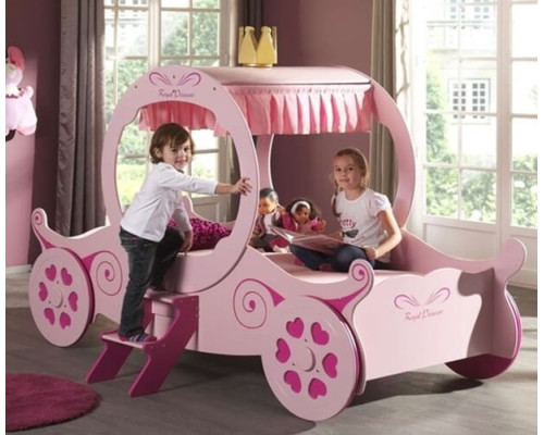 Girls Princess Pink Carriage Bed by The Artisan Bed Company Girls Princess Pink Carriage Bed by The Artisan Bed Company