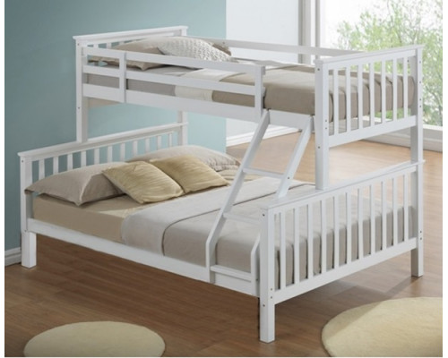 Maxi White Hardwood Triple Sleeper Bunk Bed by Artisan 