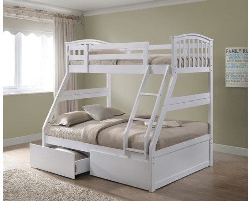 White Triple Sleeper with Storage by The Artisan Bed Company