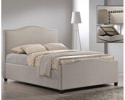 Brunswick Sand Fabric Ottoman Storage Bed 