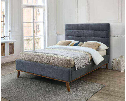 Mayfair Dark Grey Upholstered Fabric Bed