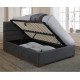 Time Living Mayfair dark grey fabric side opening ottoman bed frame