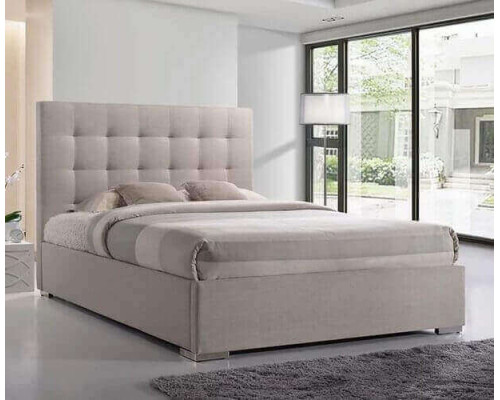 Nevada Stone Upholstered Fabric Bed by Time Living