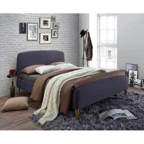 time-living-geneva-dark-grey-fabric-bed-frame
