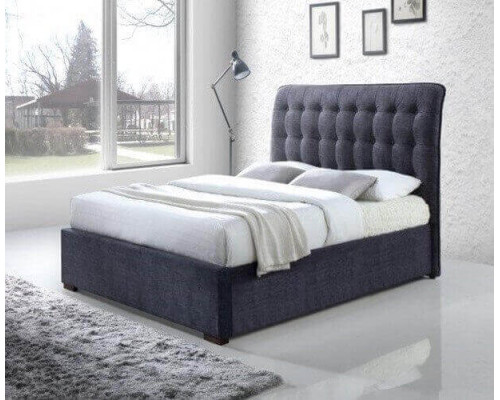 Hamilton Dark Grey Upholstered Fabric Bed by Time Living