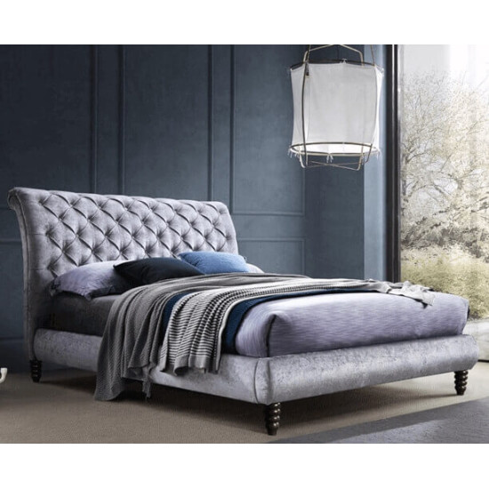 time-living-venice-grey-fabric-bed-scrolled-tufted-headboard