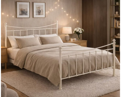 Alderley Ivory Victorian Metal Bed