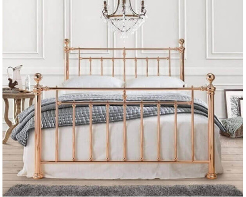Alexandra Rose Gold Metal Bed Frame